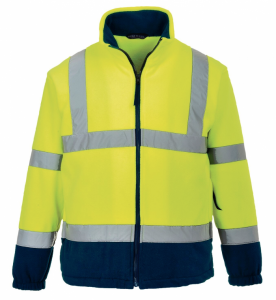 High Visibility F301 Yellow & Navy Two-Tone Fleece Jacket